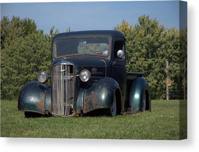 1937 Canvas Print featuring the photograph 1937 Chevrolet Pickup by Tim McCullough