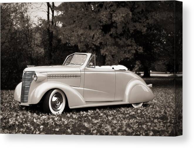 Car Canvas Print featuring the photograph 1938 Chevrolet Convertible by Dick Pratt