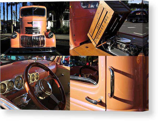 1941 Chevrolet Truck Canvas Print featuring the photograph 1941 Chevrolet big truck by David Lee Thompson