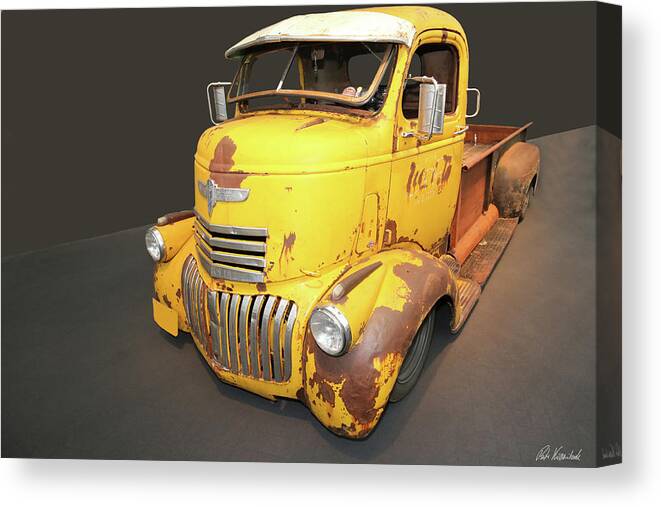 1941 Canvas Print featuring the photograph 1941 Chevrolet Cab Over Engine COE Truck by Peter Kraaibeek
