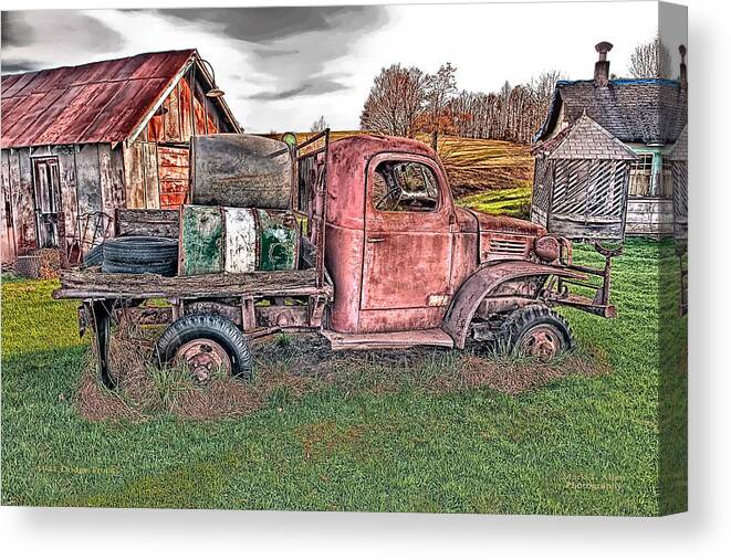 Antique Canvas Print featuring the photograph 1941 Dodge Truck by Mark Allen