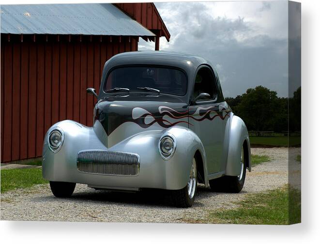 1941 Willis Canvas Print featuring the photograph 1941 Willis Coupe Hot Rod by Tim McCullough