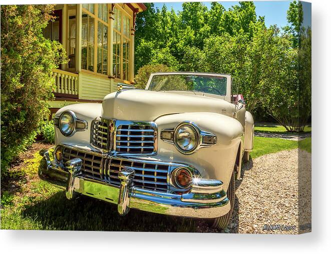 2016 Canvas Print featuring the photograph 1948 Lincoln convertible by Ken Morris