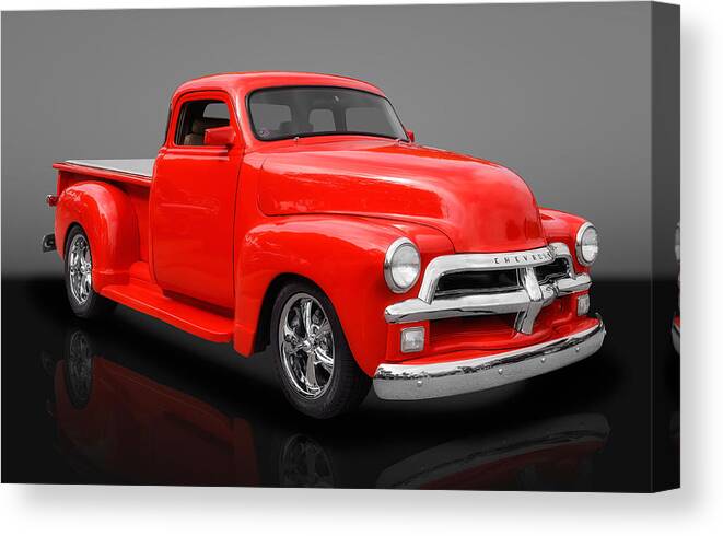 Frank J Benz Canvas Print featuring the photograph 1954 Chevrolet Truck by Frank J Benz