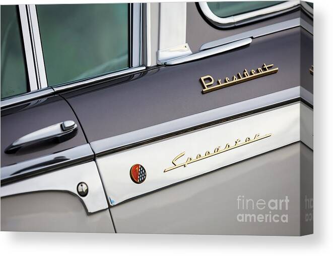 Automotive Canvas Print featuring the photograph 1955 President Speedster by Dennis Hedberg