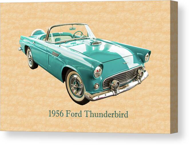 1956 Ford Thunderbird Canvas Print featuring the photograph 1956 Ford Thunderbird 5510.03 by M K Miller