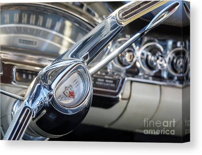 Automotive Canvas Print featuring the photograph 1958 Olds Super 88 Dash by Dennis Hedberg