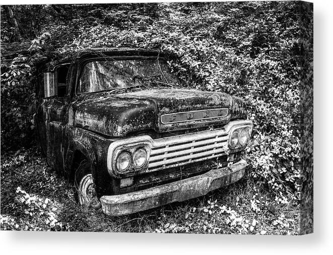 1959 Old Vintage Ford Truck In Black And White Canvas Print Canvas Art By Debra And Dave Vanderlaan