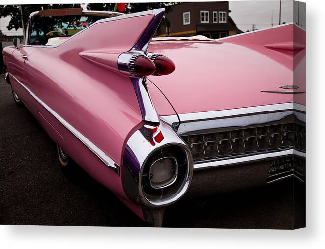 59 Canvas Print featuring the photograph 1959 Pink Cadillac Convertible by David Patterson