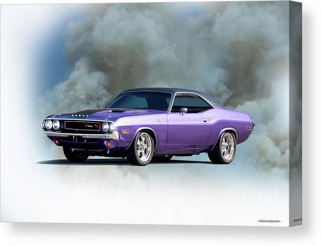 Automobile Canvas Print featuring the photograph 1970 Dodge Challenger RT 440 Six Pack I by Dave Koontz