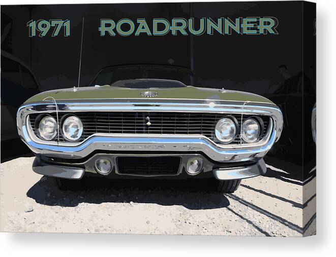 Plymouth Canvas Print featuring the drawing 1971 Roadrunner by Darrell Foster