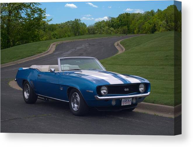 1969 Canvas Print featuring the photograph 1969 Camaro SS Convertible by Tim McCullough