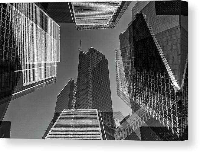 Abstract Photography Canvas Print featuring the photograph Abstract Architecture - Toronto Financial District #4 by Shankar Adiseshan