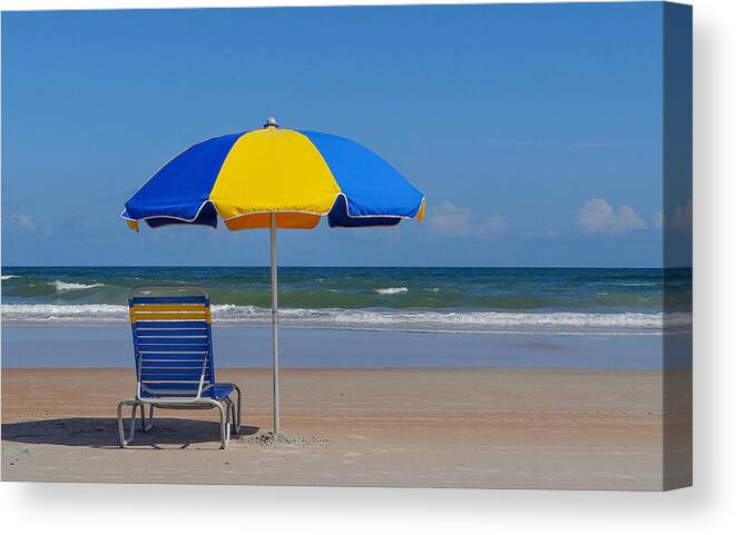 Vacation Canvas Print featuring the photograph At The Beach #3 by Dennis Dugan