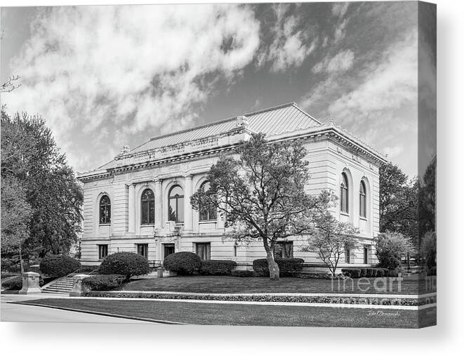 Augustana College Canvas Print featuring the photograph Augustana College Denkmann Memorial Hall by University Icons