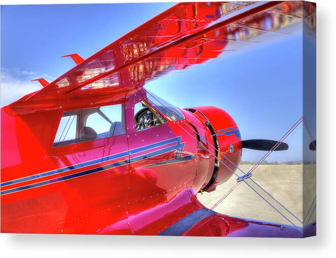 Beechcraft Canvas Print featuring the photograph Beechcraft Staggerwing #2 by Joe Palermo