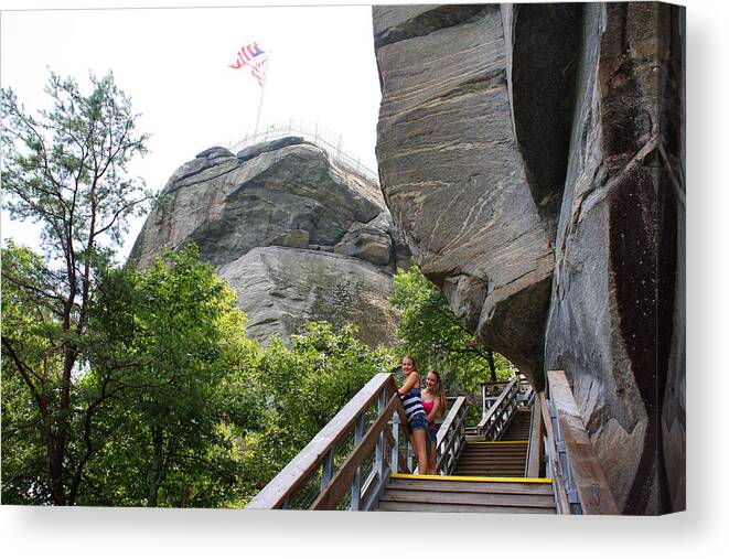 Chimney Rock Canvas Print featuring the photograph Chimney Rock #2 by Ellen Tully