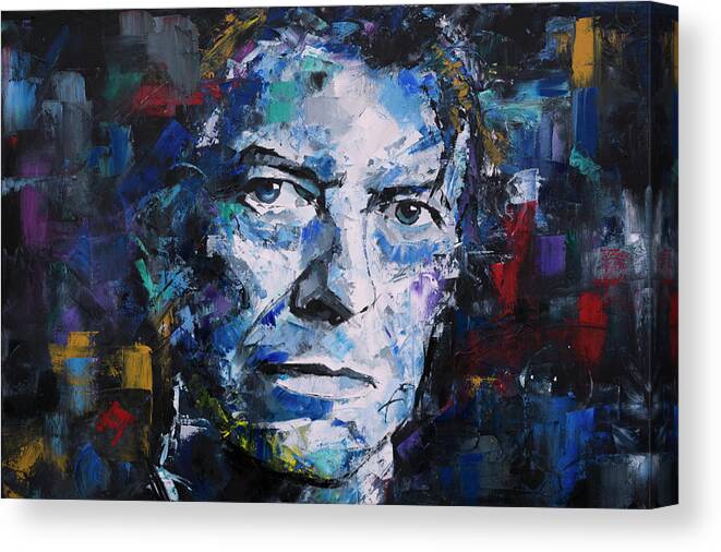 David Canvas Print featuring the painting David Bowie III by Richard Day