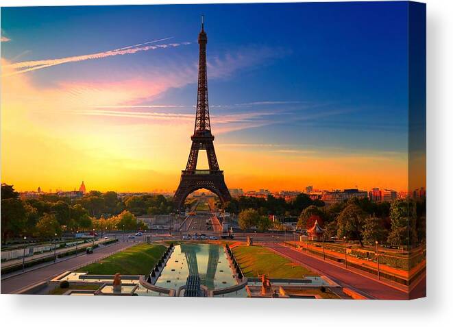 Eiffel Tower Canvas Print featuring the photograph Eiffel Tower #2 by Mariel Mcmeeking