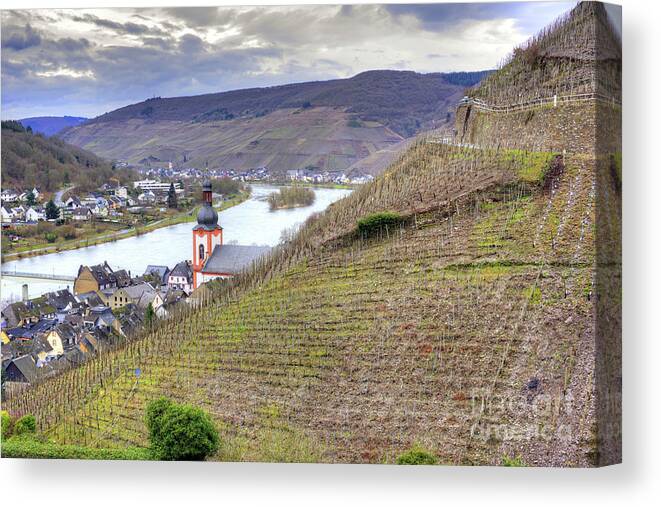 Village Canvas Print featuring the photograph German Wine Country #2 by Juli Scalzi