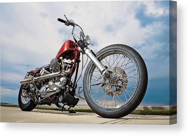 Harley-davidson Canvas Print featuring the photograph Harley-davidson #2 by Mariel Mcmeeking