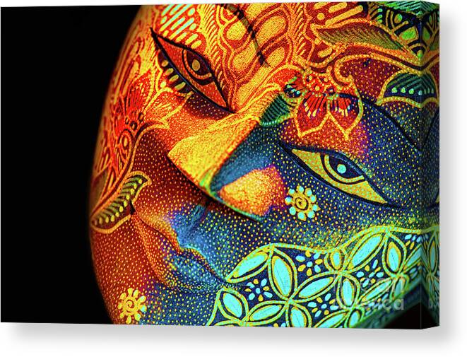 Mask Canvas Print featuring the photograph Mask #2 by Charuhas Images