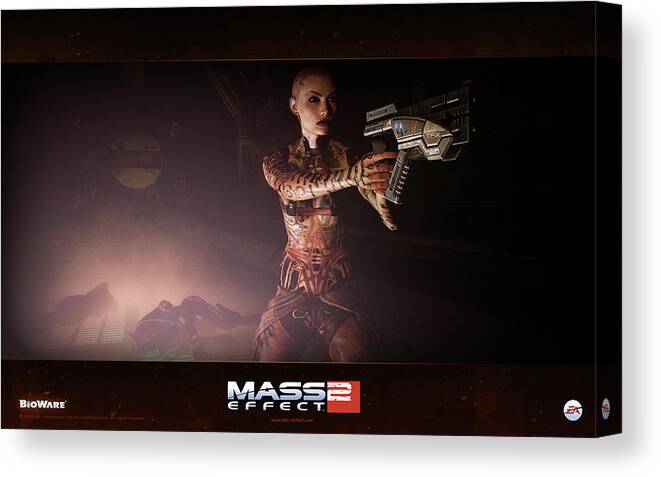 Mass Effect 2 Canvas Print featuring the digital art Mass Effect 2 #2 by Super Lovely