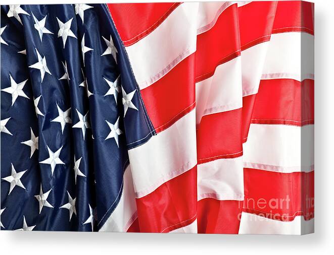 Old-glory Canvas Print featuring the photograph Real Usa Flag #2 by Gualtiero Boffi