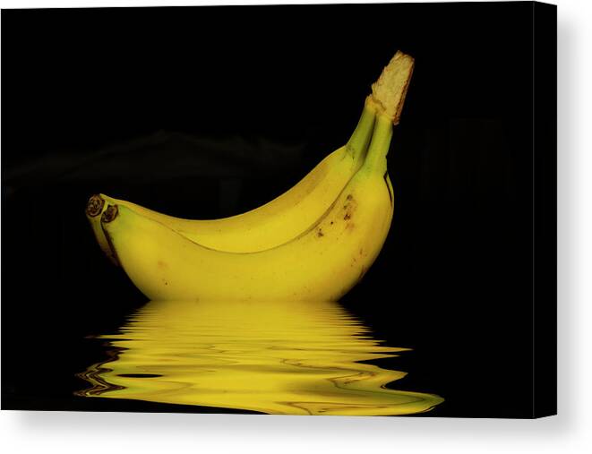 Banana Canvas Print featuring the photograph Ripe Yellow Bananas #2 by David French