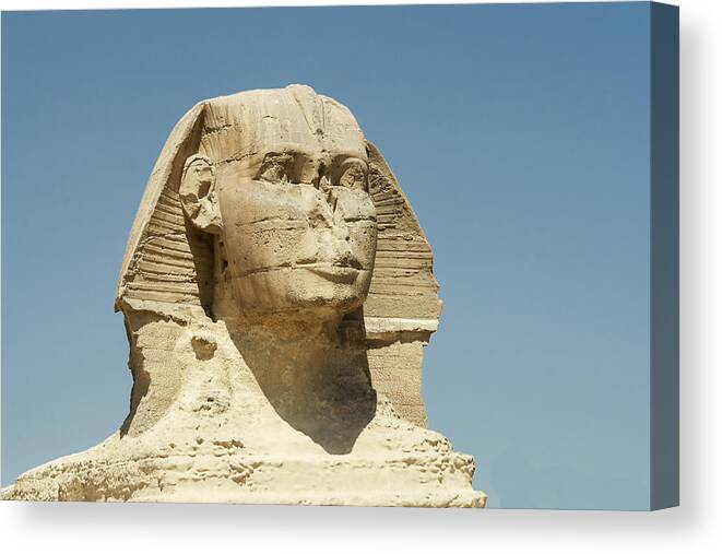 Egypt Canvas Print featuring the photograph Sphinx At Gisa, Egypt #2 by David Henderson
