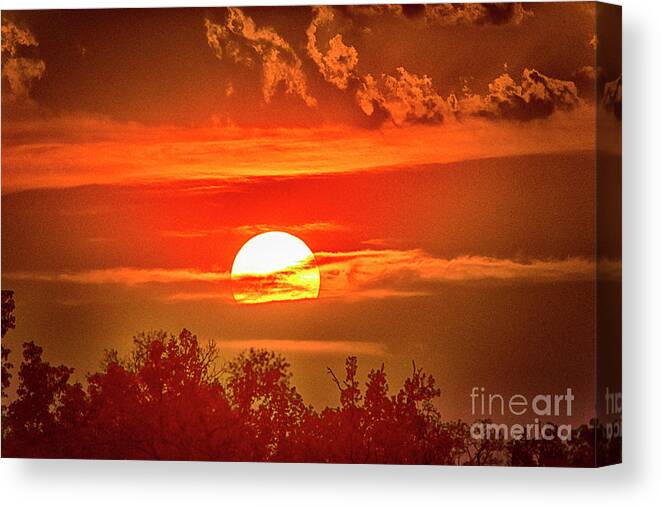 Sunset Canvas Print featuring the photograph Sunset #2 by Pravine Chester