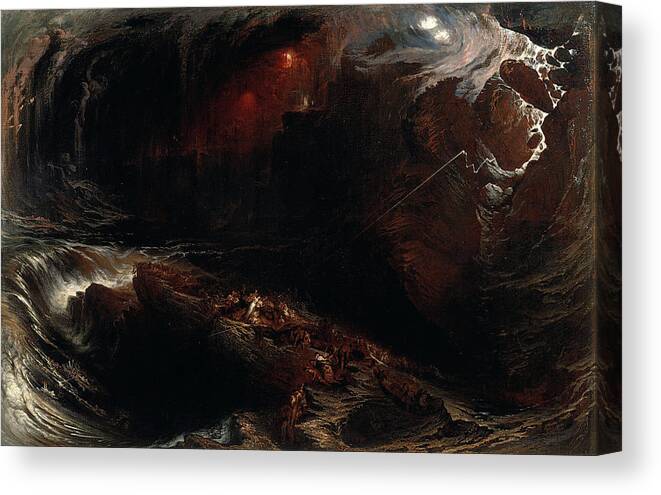 John Martin Canvas Print featuring the painting The Deluge #2 by John Martin