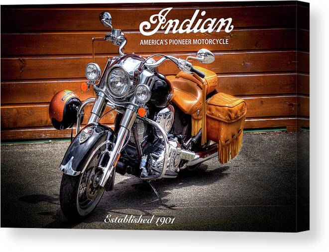 The Indian Motorcycle Canvas Print featuring the photograph The Indian Motorcycle by David Patterson