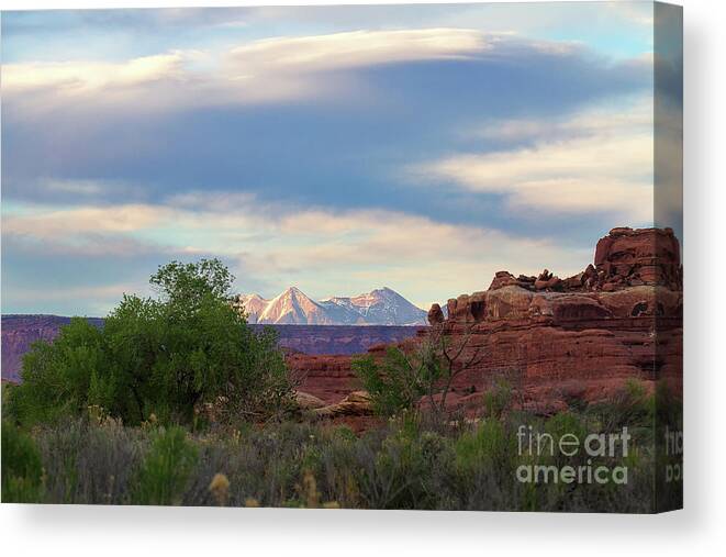 Utah Canvas Print featuring the photograph The Shining Mountains by Jim Garrison