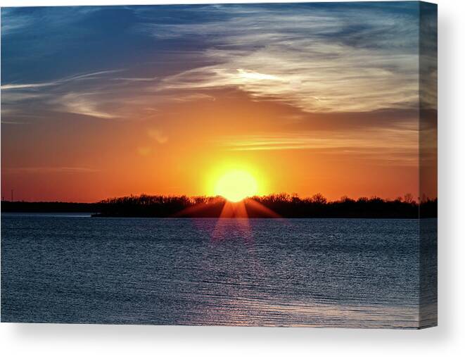 Horizontal Canvas Print featuring the photograph Thunderbird Sunset #2 by Doug Long