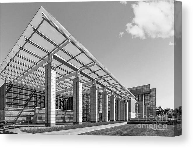 Ann Arbor Canvas Print featuring the photograph University of Michigan Ross School of Business #2 by University Icons