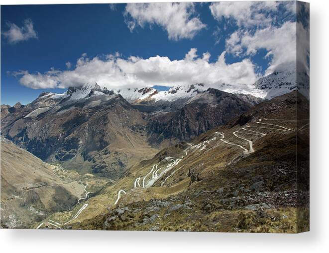 Portachuelo Pass Canvas Print featuring the photograph View from Portachuelo Pass #2 by Aivar Mikko
