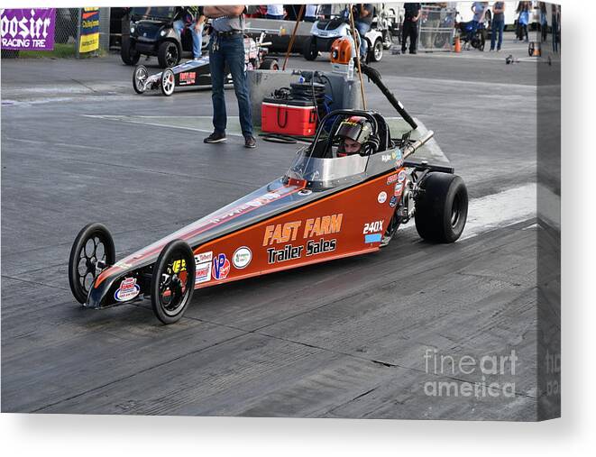 Drag Canvas Print featuring the photograph Junior Drag Racing March 2017 #20 by Jack Norton