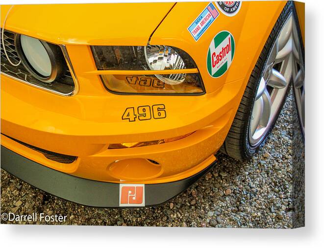 2007 Canvas Print featuring the photograph 2007 Parnelli Jones Mustang by Darrell Foster