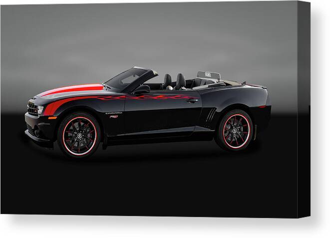 Frank J Benz Canvas Print featuring the photograph 2012 Chevrolet Camaro Super Sport Convertible  -  2012CAMAROSSCVGRY170180 by Frank J Benz