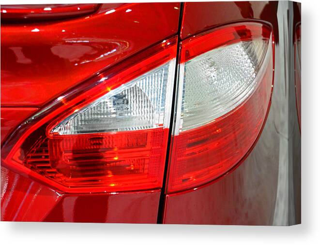 2016 Canvas Print featuring the photograph 2016 Ford Fiesta Tail Light by Mike Martin