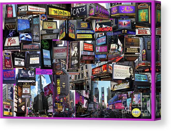Broadway Canvas Print featuring the photograph 2017 Broadway Spring Collage by Steven Spak