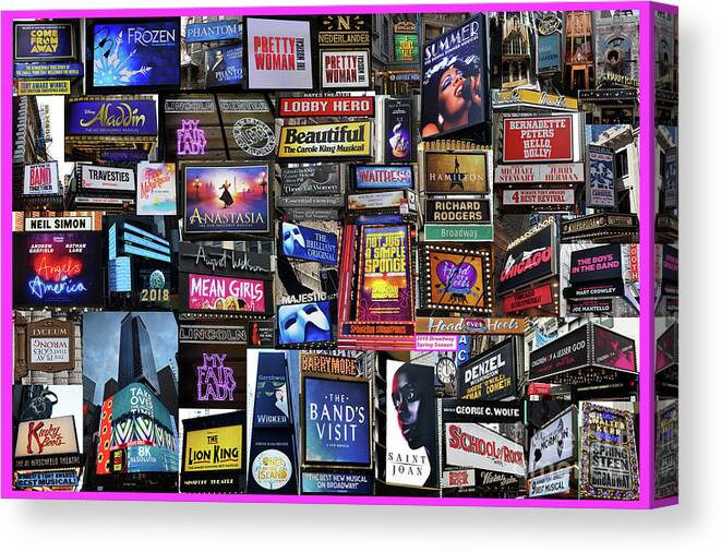 Broadway Canvas Print featuring the photograph 2018 Broadway Spring Collage by Steven Spak