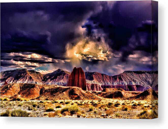 Capitol Reef National Park Canvas Print featuring the photograph Capitol Reef National Park Catherdal Valley #21 by Mark Smith
