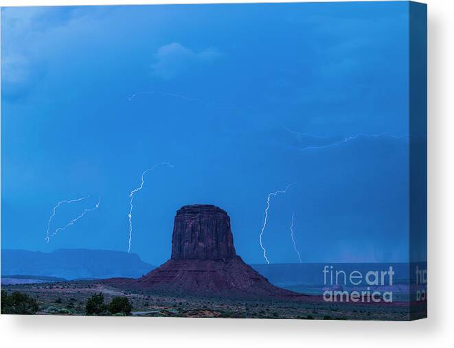 Lightning Canvas Print featuring the photograph Lightning #25 by Mark Jackson
