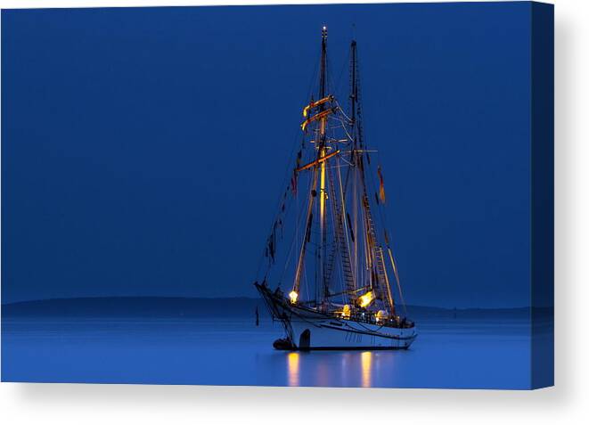 Ship Canvas Print featuring the digital art Ship #23 by Super Lovely