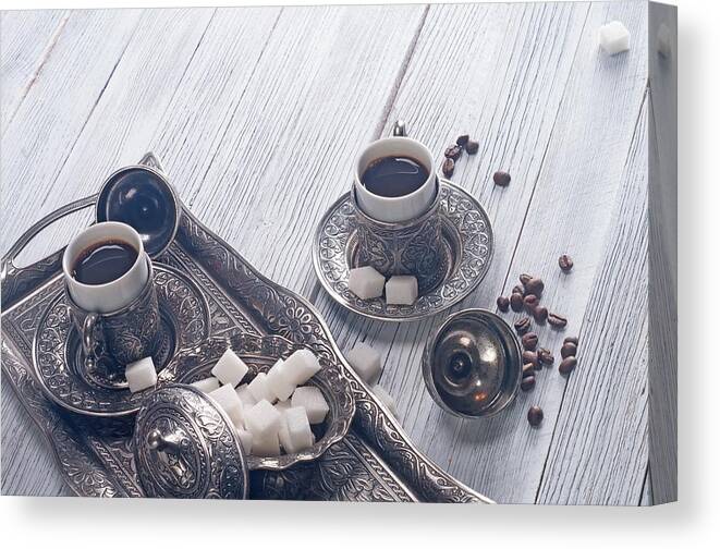 Coffee Canvas Print featuring the digital art Coffee #25 by Super Lovely