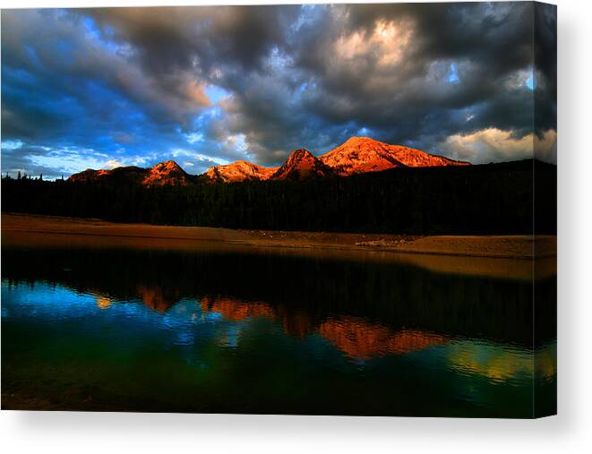 Colors Canvas Print featuring the photograph Mountain Lake by Mark Smith