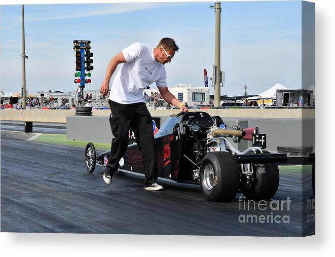 Drag Canvas Print featuring the photograph Junior Drag Racing March 2017 #26 by Jack Norton
