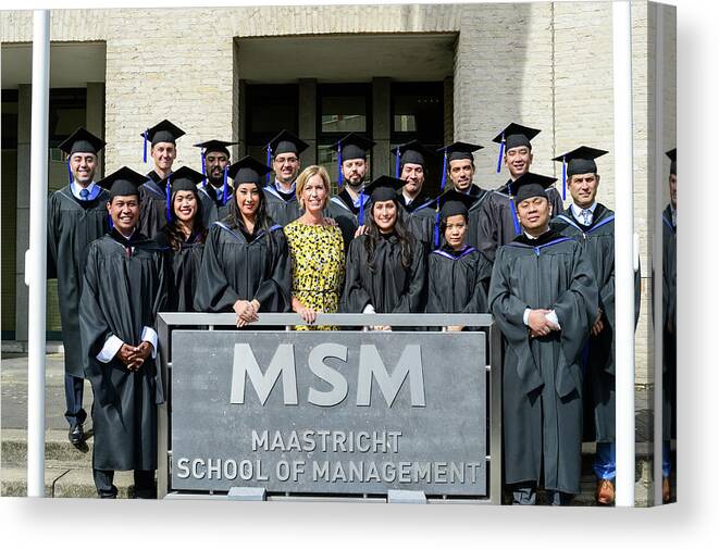  Canvas Print featuring the photograph MSM Graduation Ceremony 2017 #26 by Maastricht School Of Management